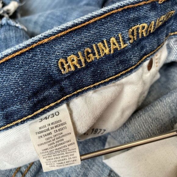 American Eagle Outfitter’s Original Straight Denim Jeans - Men’s 34x30 - Picture 7 of 10